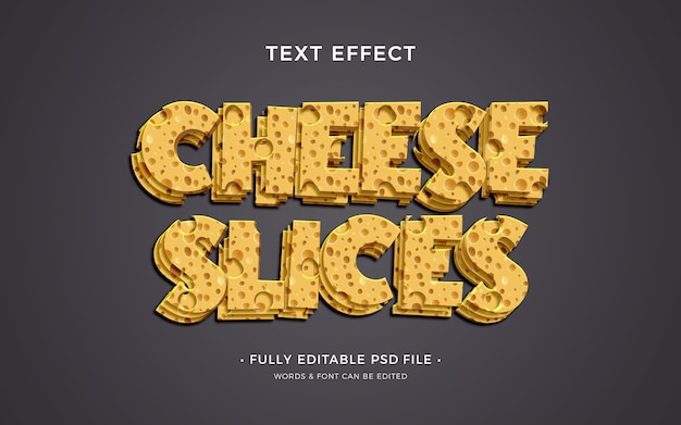 PSD cheese text effect
