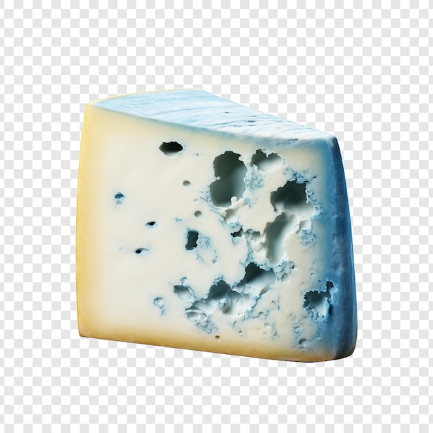 Formaggio di colore blu isolato su sfondo trasparente