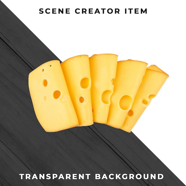 PSD cheese on transparent background