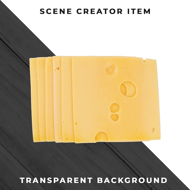 PSD cheese on transparent background