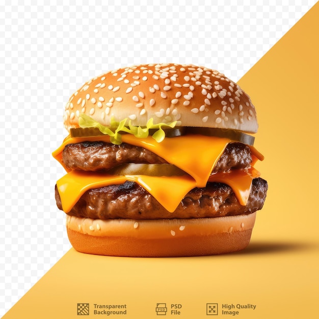 Cheeseburger on transparent background