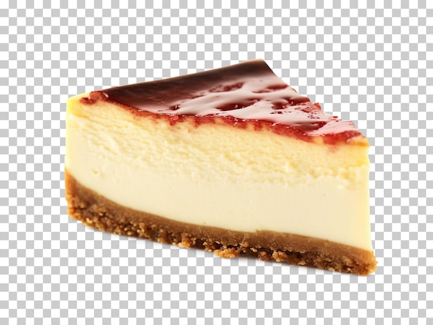 PSD cheesecake-plak geïsoleerd op een transparante achtergrond png psd