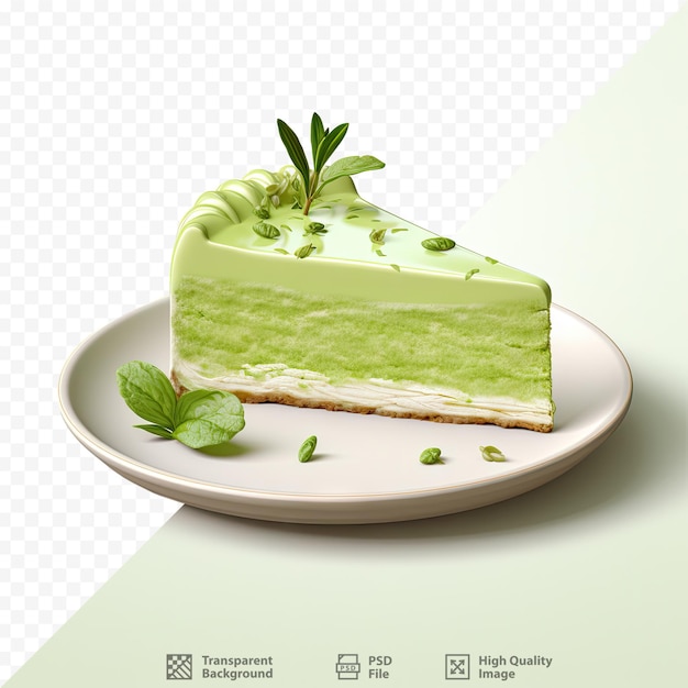 Cheesecake with green tea flavor