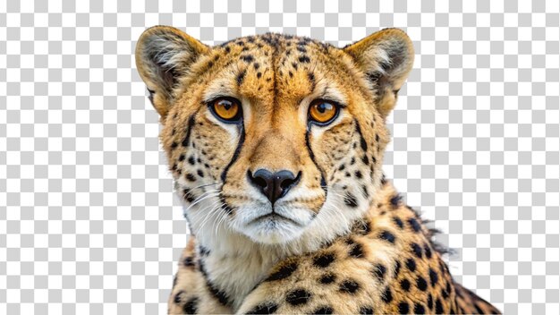 PSD cheetah animal in isolated on transparent background