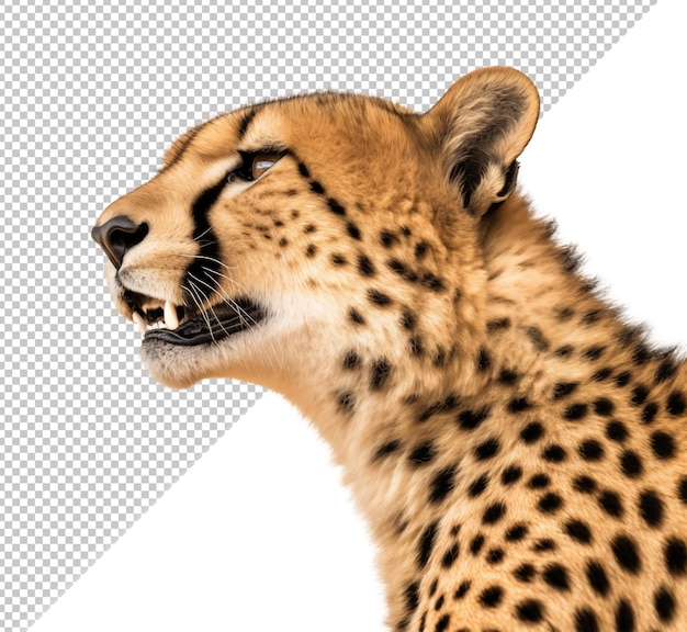 PSD cheetah head portrait