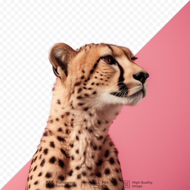 PSD cheetah image high quality transparent background