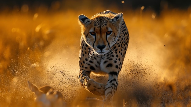 Cheetah jagen in afrika