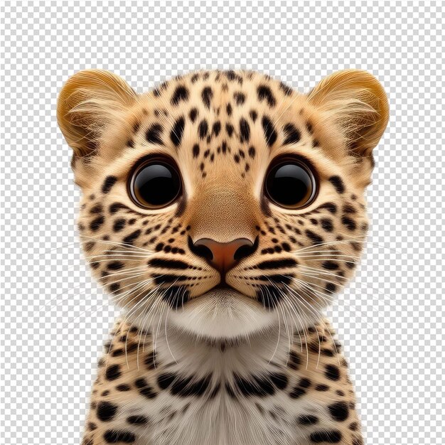 PSD a cheetah that is on a sheet of paper