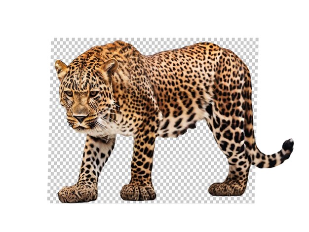 PSD a cheetah on white background