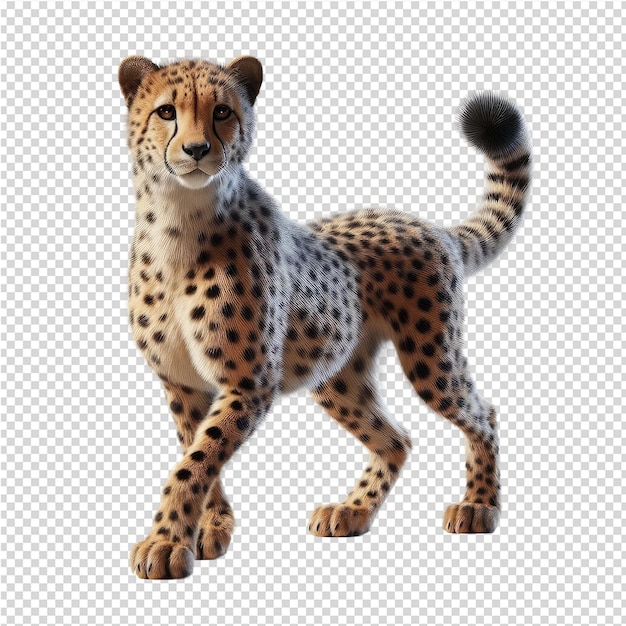 PSD a cheetah with a ball on its head