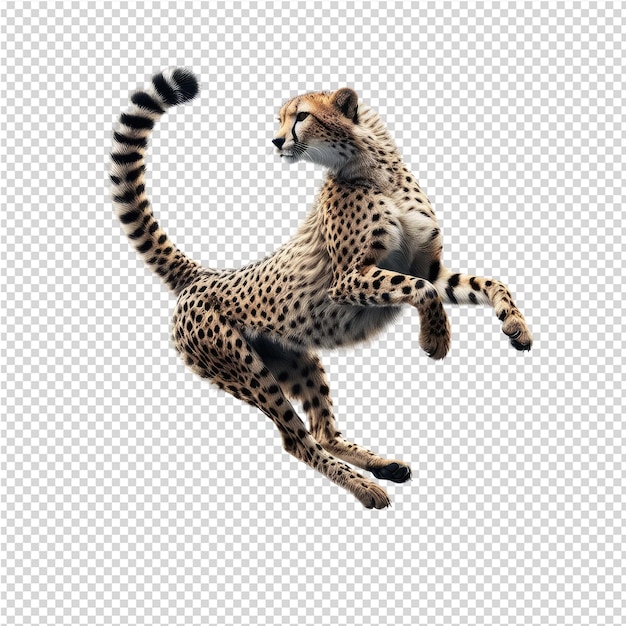 Un ghepardo con un ghepardo sulla schiena è mostrato