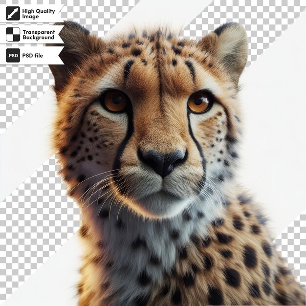 PSD a cheetah with a cheetah on its face