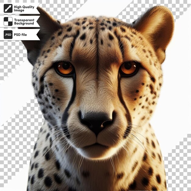 PSD a cheetah with a cheetah on its face