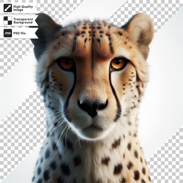 PSD a cheetah with a cheetah on its face