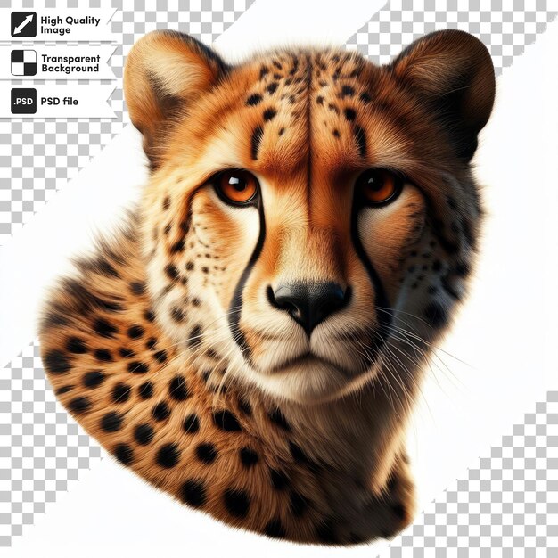 PSD a cheetah with a cheetah on its face