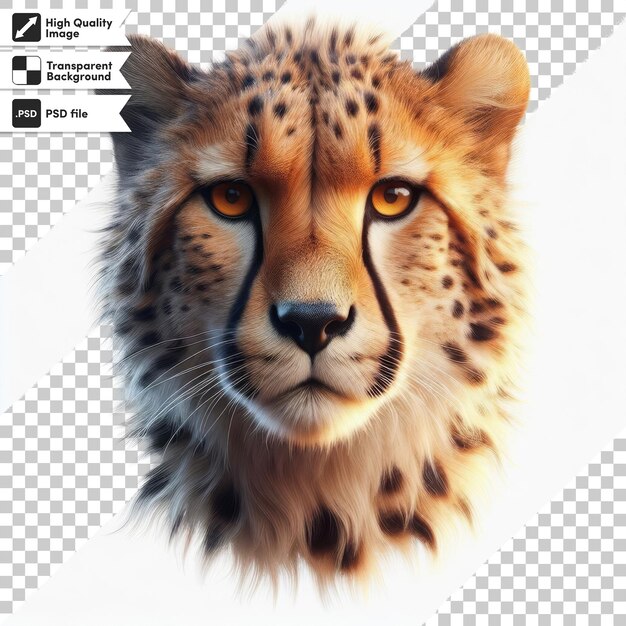 PSD a cheetah with a cheetah on its face