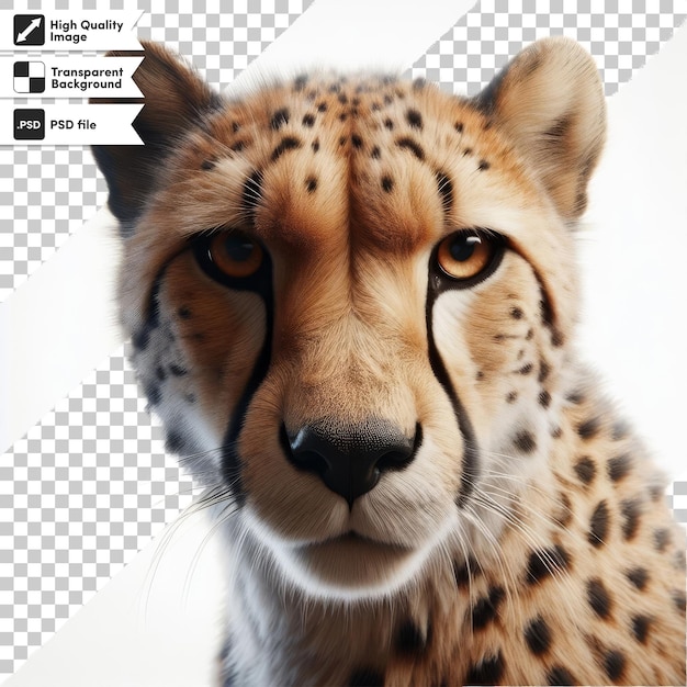 PSD a cheetah with a cheetah on its face