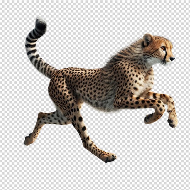 PSD a cheetah with a cheetah on its tail