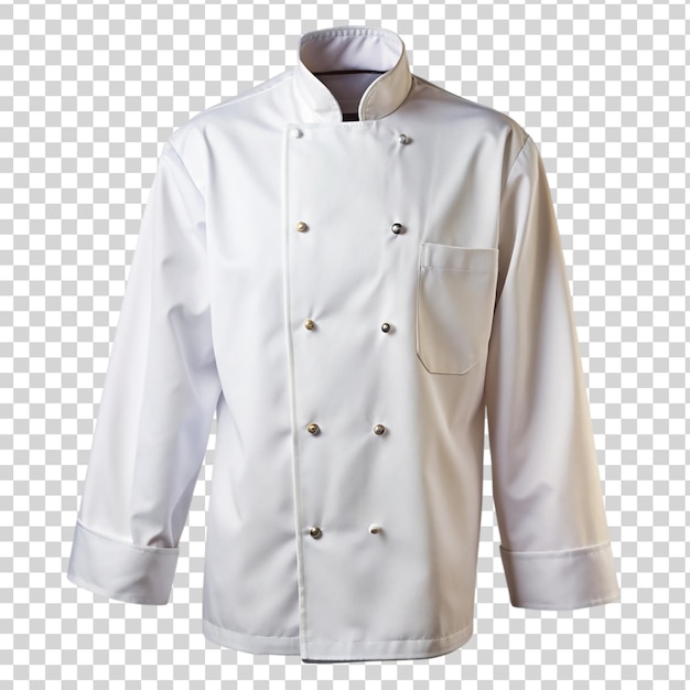 PSD chef coat isolated on transparent background