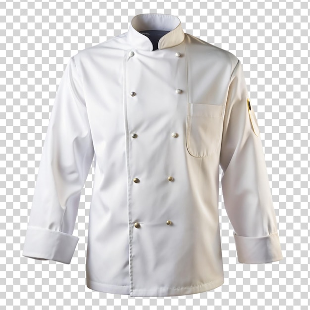 PSD chef coat isolated on transparent background