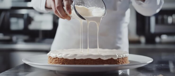 PSD chef glazing a cake