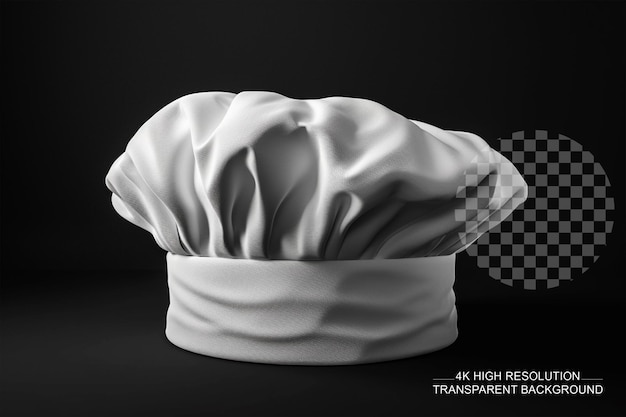 Chef hat mockups white baker toque realistic design on transparent background