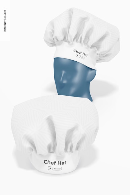 PSD mockup di cappelli da chef 02