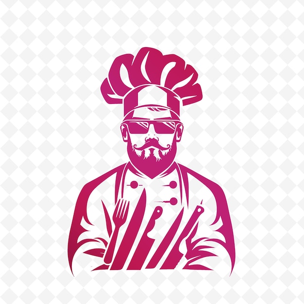 A chef with a red hat and a chefs hat