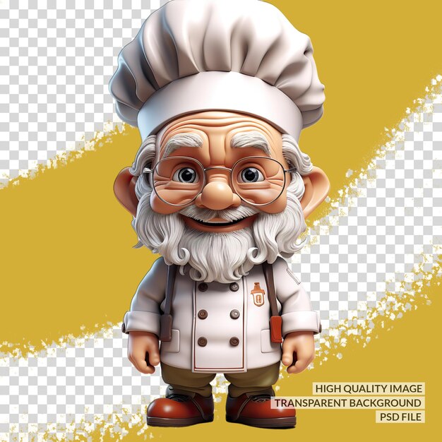 Chef3d png clipart transparent isolated background