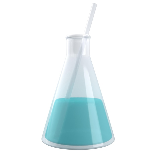 Chemical flask equipment 3d icon