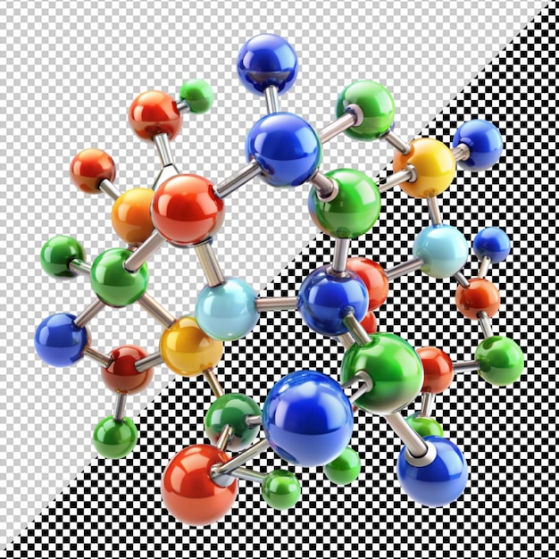 PSD chemical molecule on transparent background
