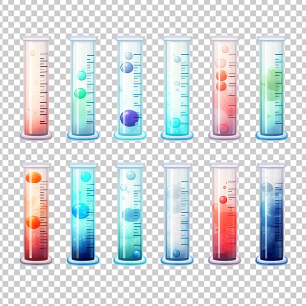 PSD chemical test tube icons