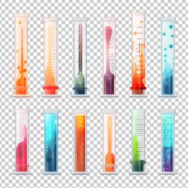 PSD chemical test tube icons