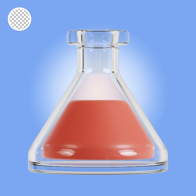 PSD chemistry 3d object icon illustration