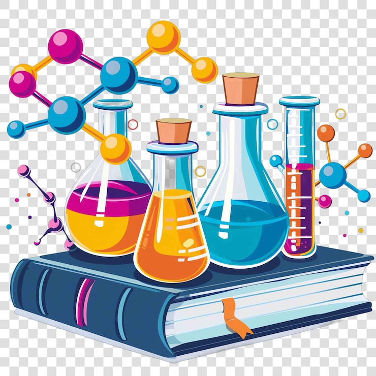 PSD chemistry book transparent background vector elementon transparent background