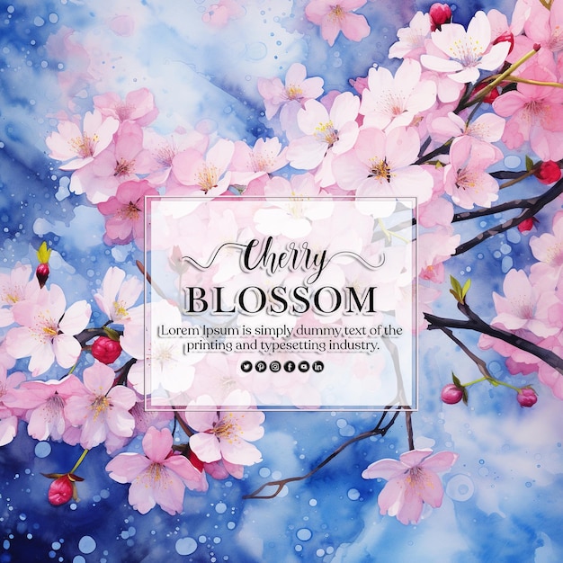 PSD cherry blossom background