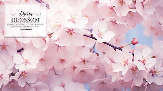 PSD cherry blossom background