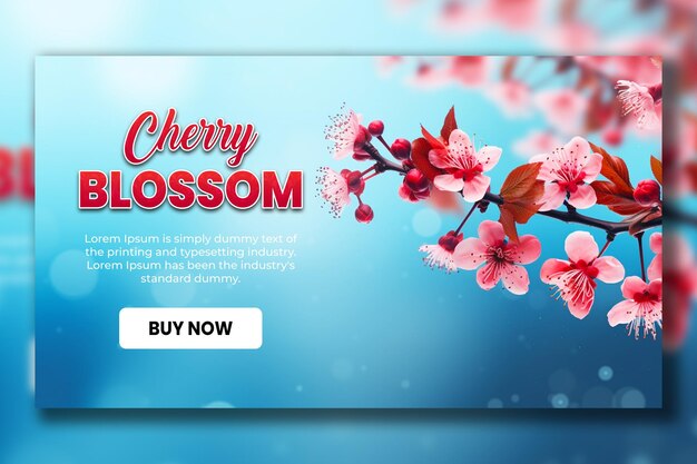 PSD cherry blossom day background