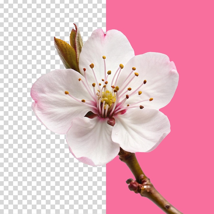 PSD <unk>花花在透明的背景上孤立