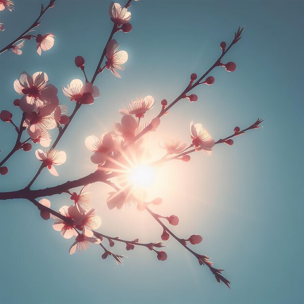 PSD cherry blossom picture generated by ai