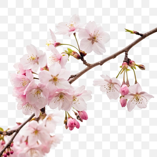 cherry blossoms branch isolated on transparent background
