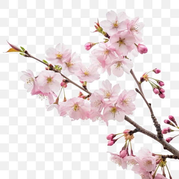cherry blossoms branch isolated on transparent background