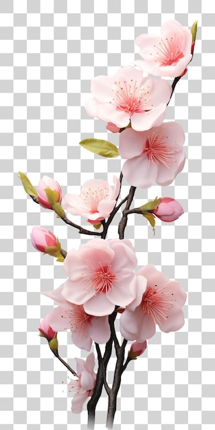 PSD cherry blossoms isolated on transparent background png psd