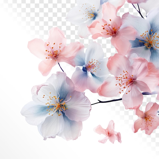 Cherry blossoms isolated on transparent background