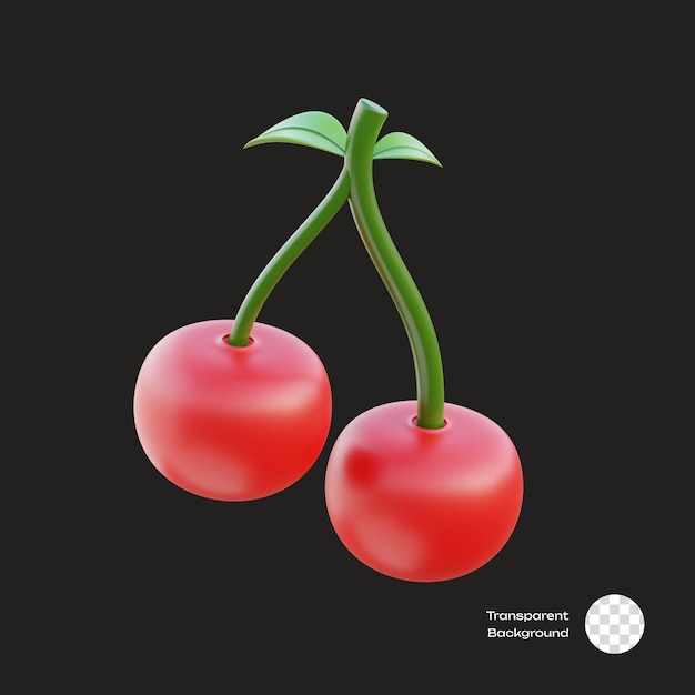 PSD cherry fruit 3d icon