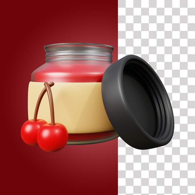 PSD cherry jam 3d icon