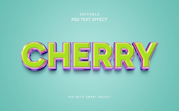 PSD cherry text effect