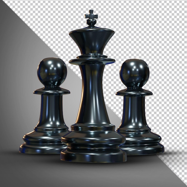 PSD chess 3d rendering isolated image