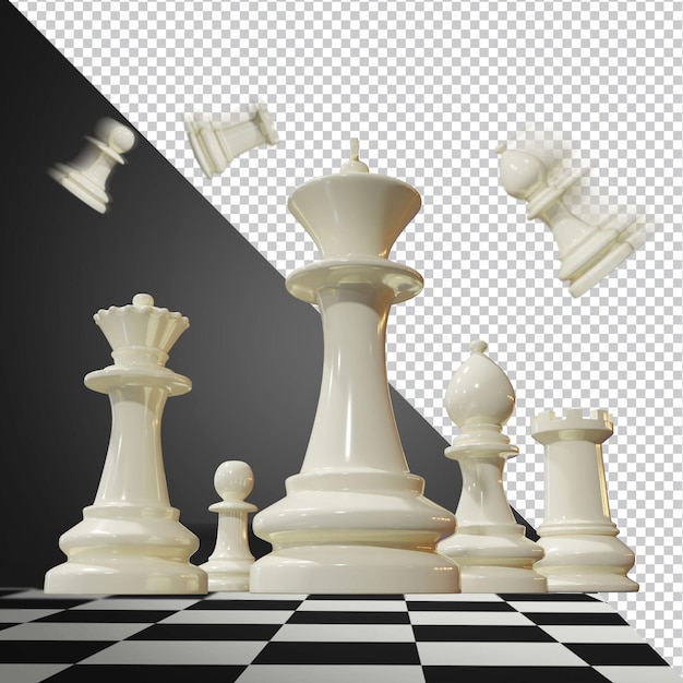 Chess 3D Rendering Isolated Image 