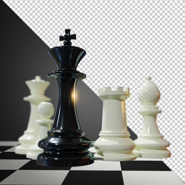 Chess 3d rendering isolated image